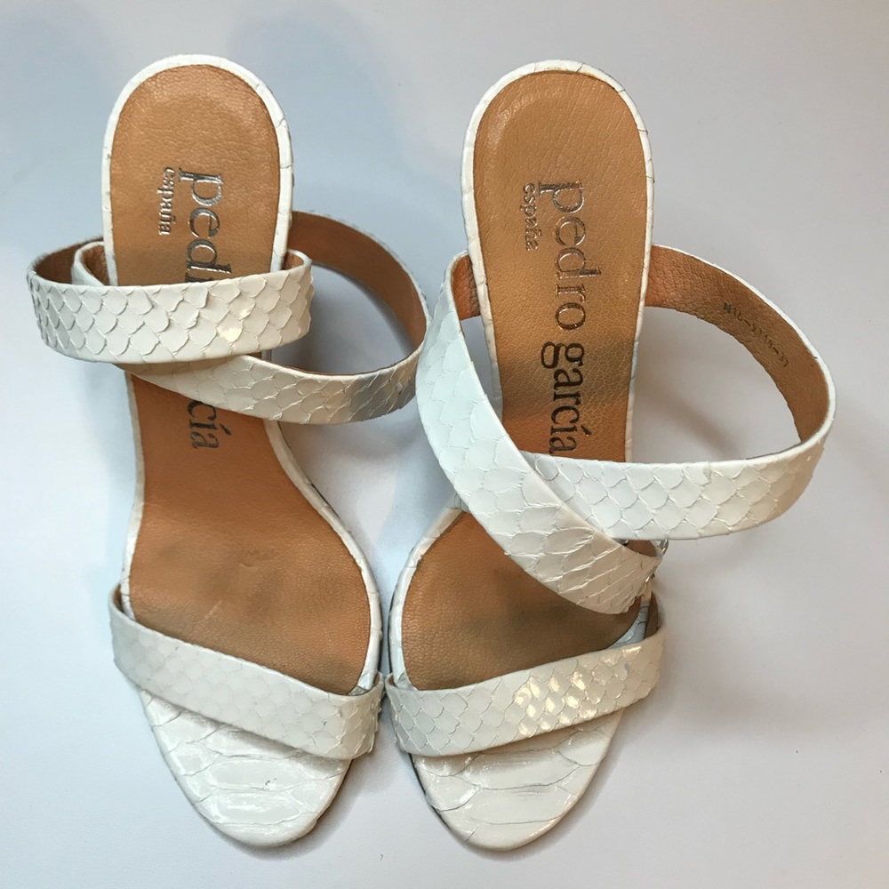 Pedro Garcia Snake Skin Heel Sandal